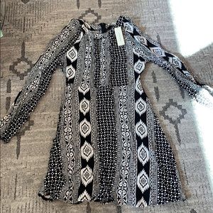 Francesca’s Black & white patterned dress